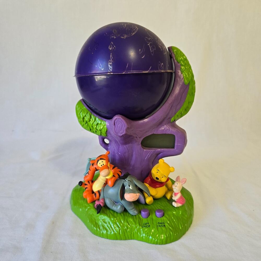 Disney Winnie the Pooh Friends Oak Tree Globe Alarm Clock Colorful Alarm Works*